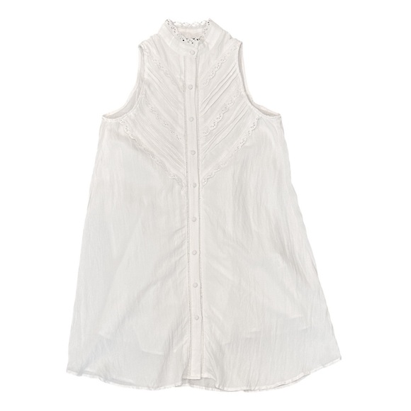 Tuckernuck Pomander Place Dutton Sleeveless Eyelet Trim Dress White Women’s XS - Picture 5 of 9
